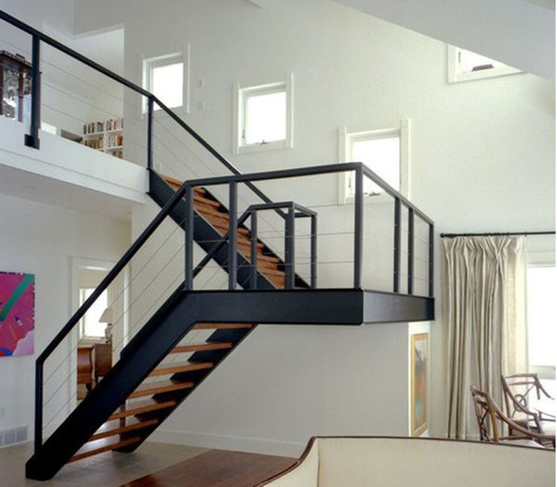 Cầu thang sắt, lan can